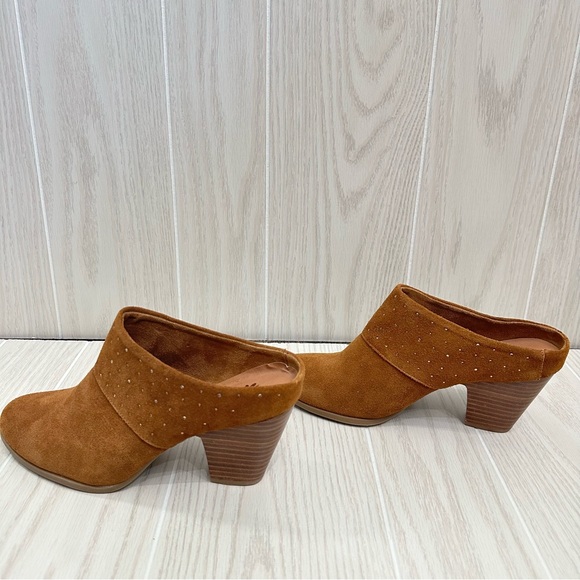 Yellow Box Studded Brown Suede Rocio Mules Size 10 - Picture 2 of 10